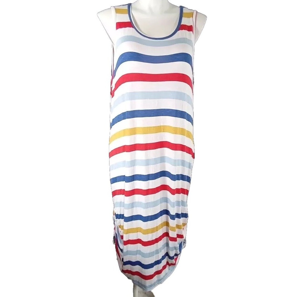 Lane Bryant Dress 22/24 Pullover Colorful Stripes Beach Lounge Travel Comfy